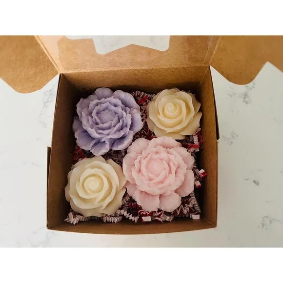 Floral Goats Milk Soap, Hostess Gift Set, Mothers Day, Valentines Day - Picture 3 of 7